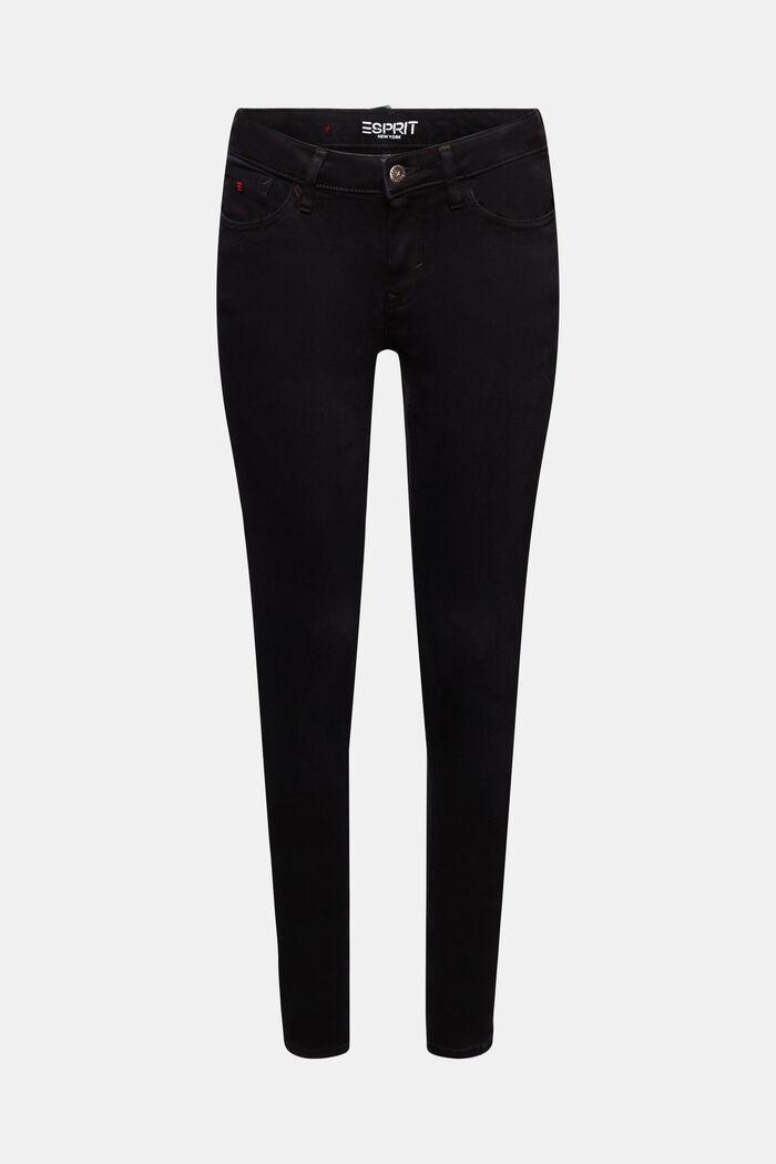 Jeans mid-rise skinny, BLACK DARK WASHED, detail image number 7