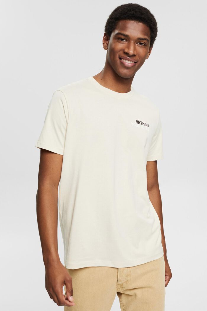 Camiseta de jersey con estampado, 100% algodón