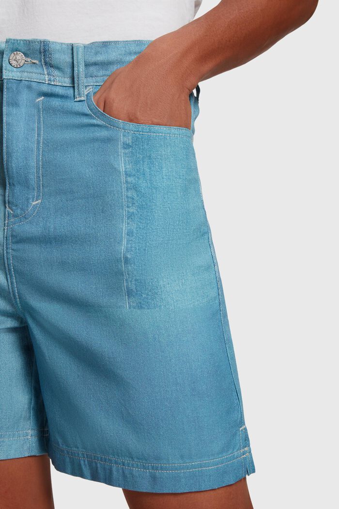 Pantalones cortos con estampado vaquero allover, BLUE MEDIUM WASHED, detail image number 1