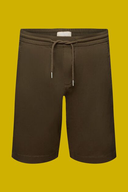 Pantalones cortos en sarga de algodón