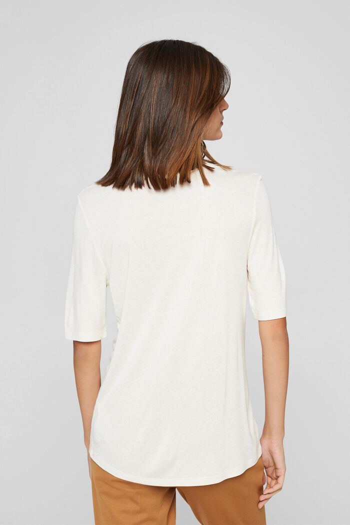 Camiseta de jersey en LENZING™ ECOVERO™, OFF WHITE, detail image number 3