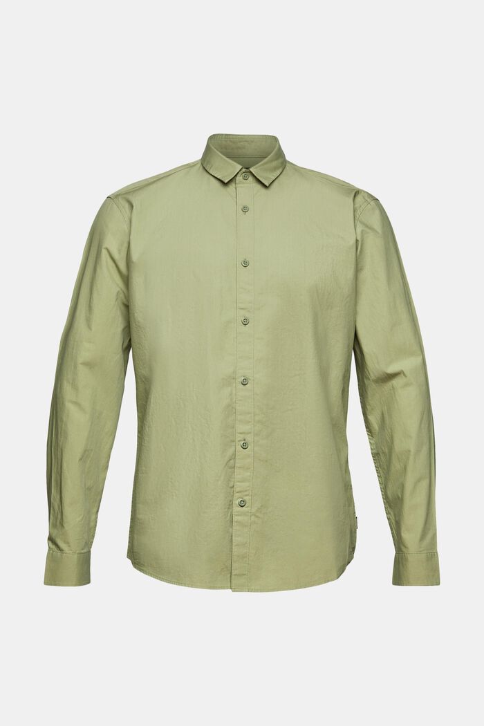 Camisa en 100% algodón, LIGHT KHAKI, overview