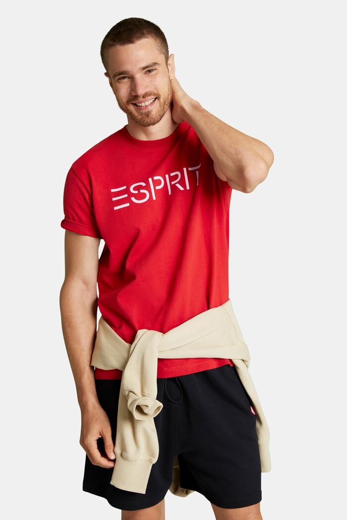 Camiseta unisex en jersey de algodón con logotipo, RED, detail image number 0