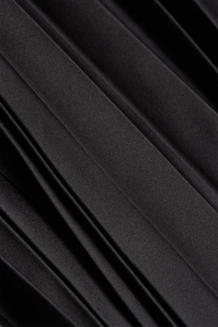 Reciclada: falda de pliegues con cintura elástica, BLACK, detail image number 4