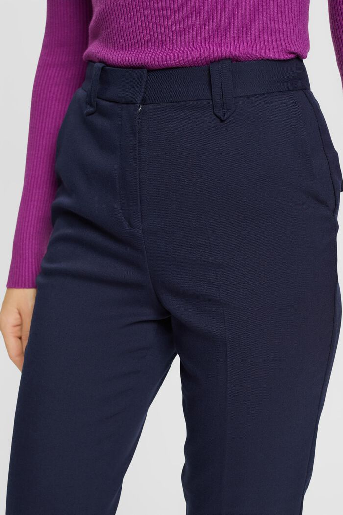 Pantalones de talle medio y pernera estrecha, NAVY, detail image number 0