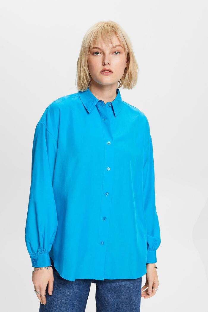 Blusa camisera oversize, BLUE, detail image number 0