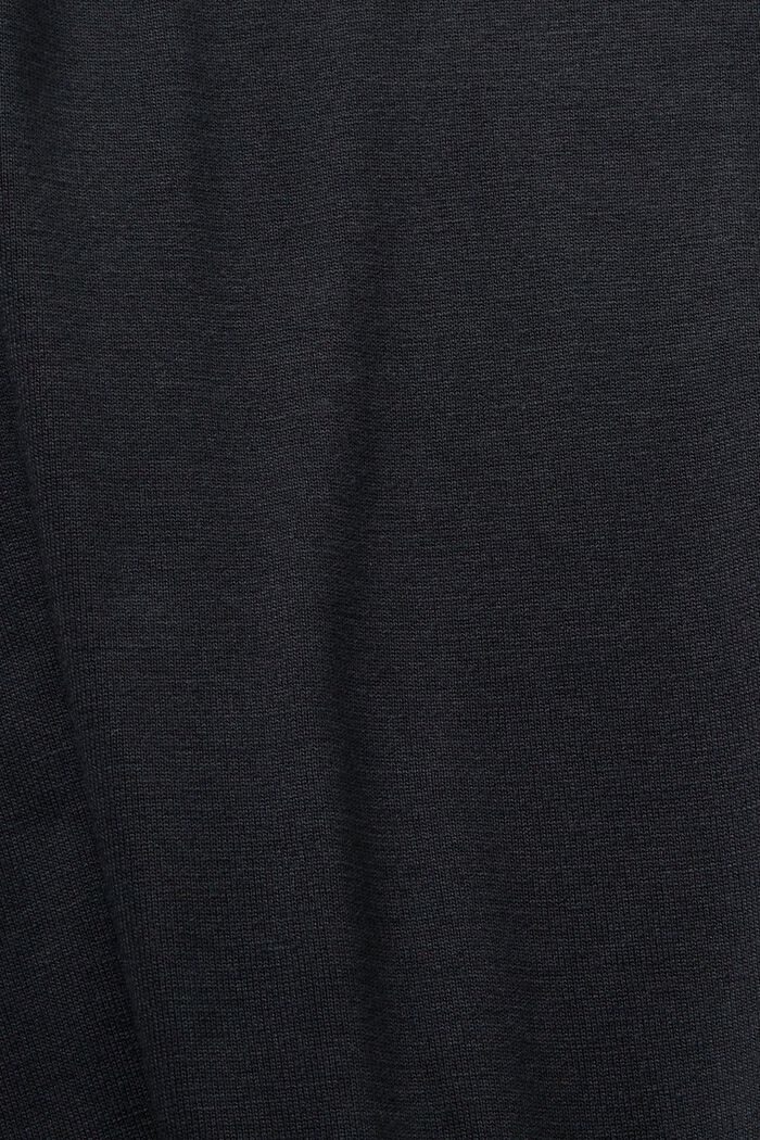 Camiseta de viscosa con cuello redondo y ancho, BLACK, detail image number 5