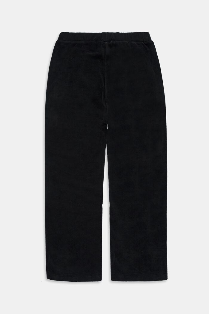 Pantalones deportivos aterciopelados, BLACK, detail image number 1