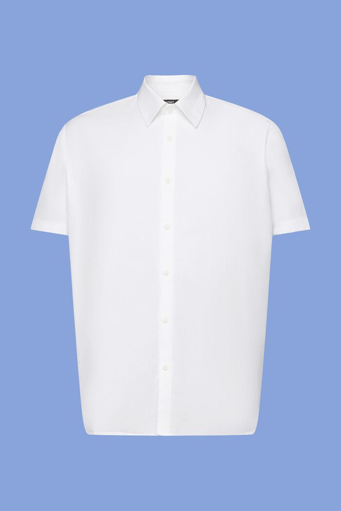 Camisa de manga corta abotonada, WHITE, detail image number 6