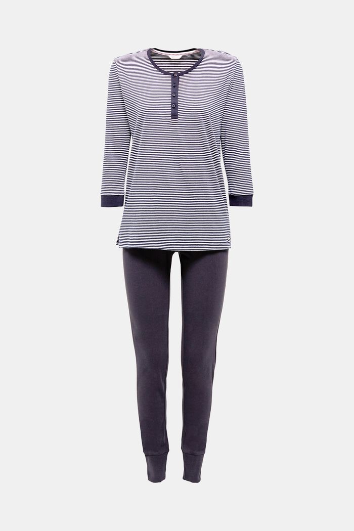 Pijama de jersey en 100% algodón, NAVY, overview