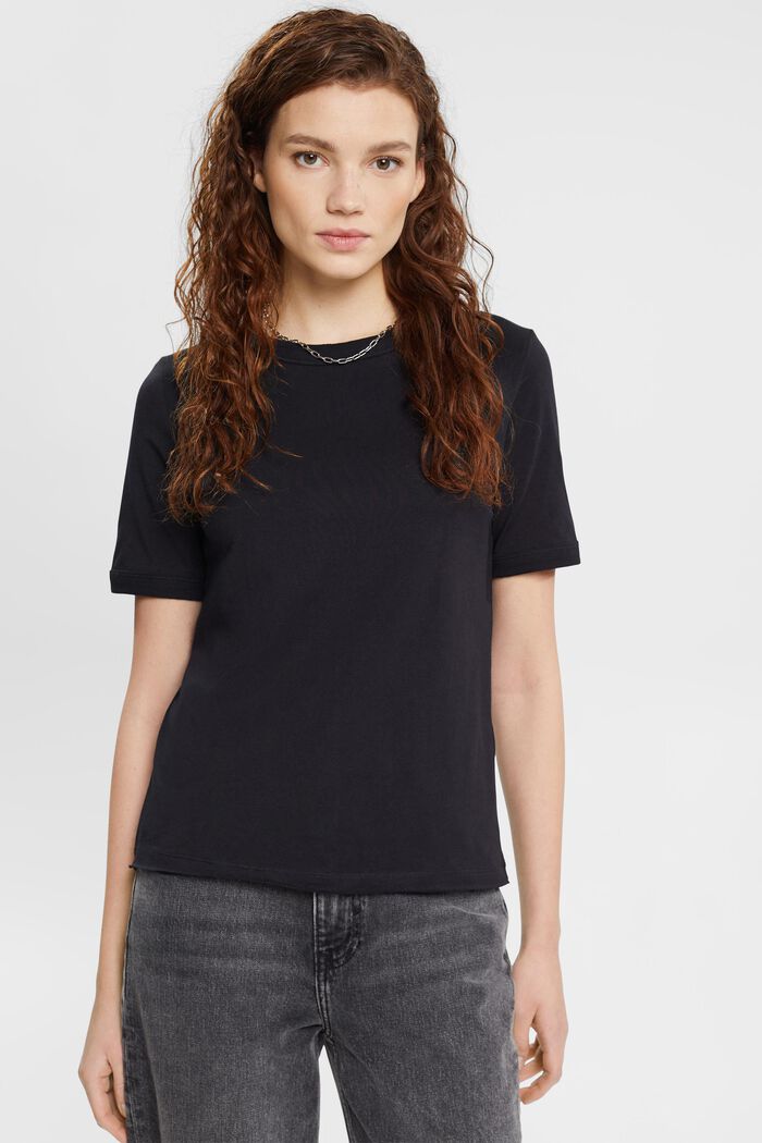 Camiseta de algodón, BLACK, detail image number 0