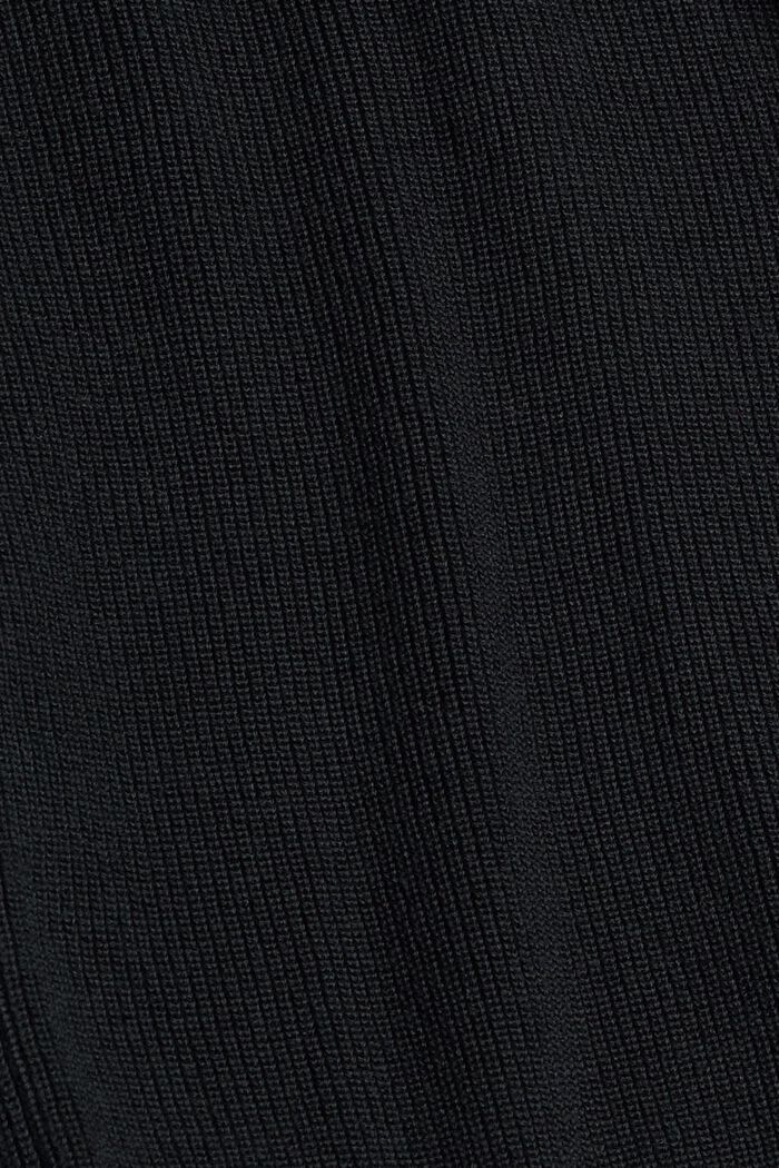Cárdigan de estilo polo, 100 % algodón, BLACK, detail image number 4