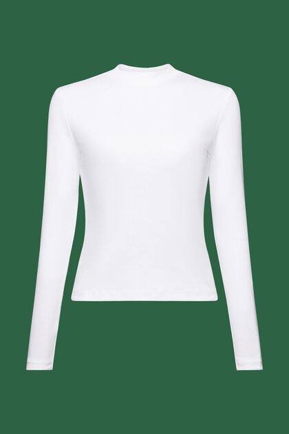 Camiseta de manga larga en tejido jersey de algodón