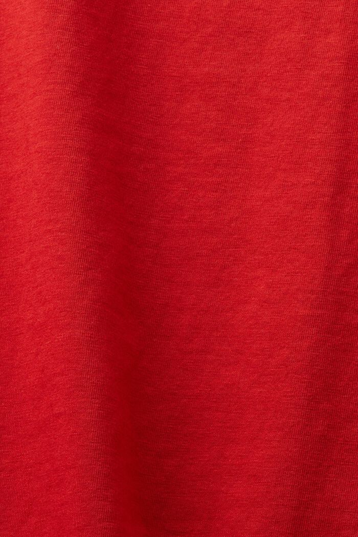 Camiseta con cuello redondo, DARK RED, detail image number 5