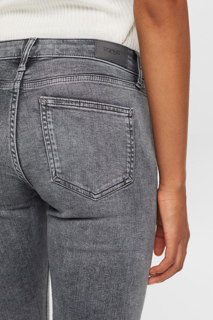 Jeans mid-rise slim, GREY MEDIUM WASHED, detail image number 4