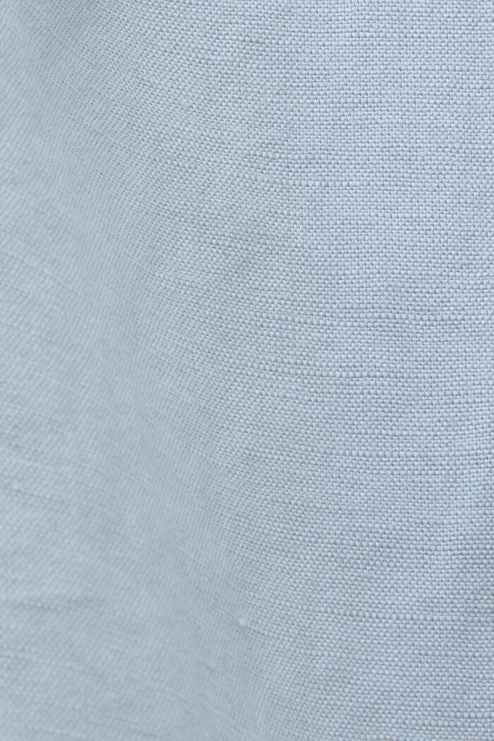 Culotte de lino y algodón con cinturón, LIGHT BLUE LAVENDER, detail image number 6