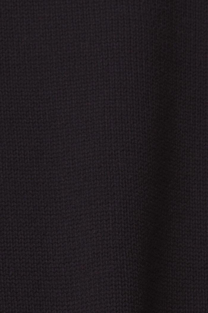Jersey de punto con cuello alto, BLACK, detail image number 1