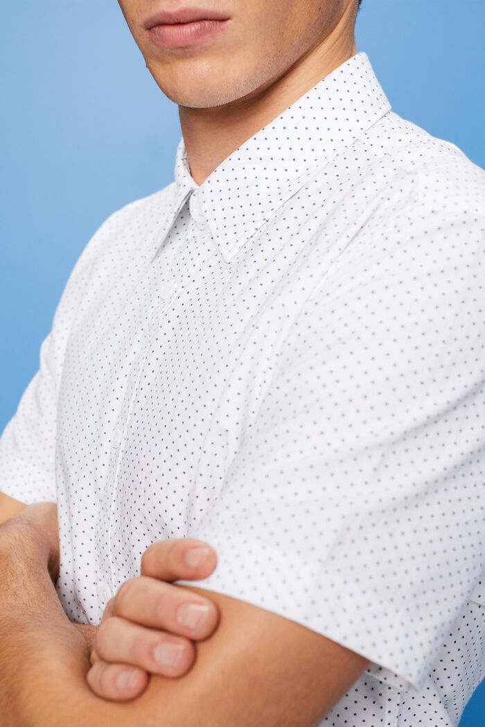 Camisa estampada con cuello abotonado, WHITE, detail image number 2