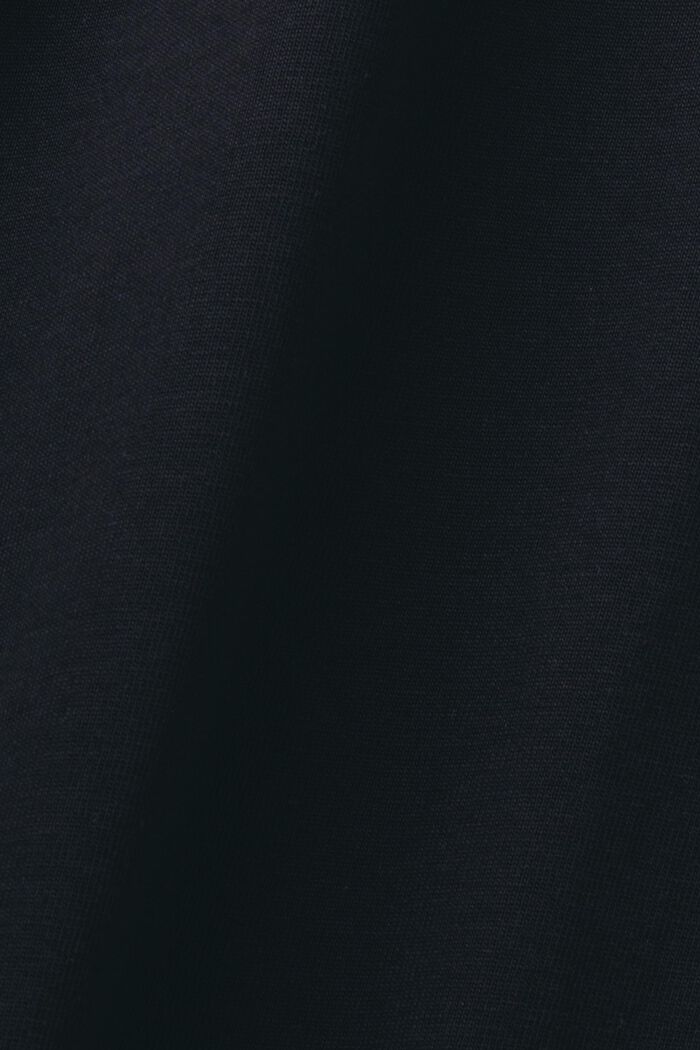 Camiseta con estampado en el pecho, 100% algodón, BLACK, detail image number 4
