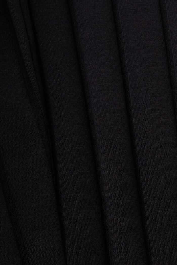 Pantalones acampanados de jersey acanalado, BLACK, detail image number 4