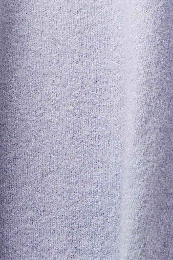 Jersey de cuello redondo en mezcla de lana, LIGHT BLUE LAVENDER, detail image number 5