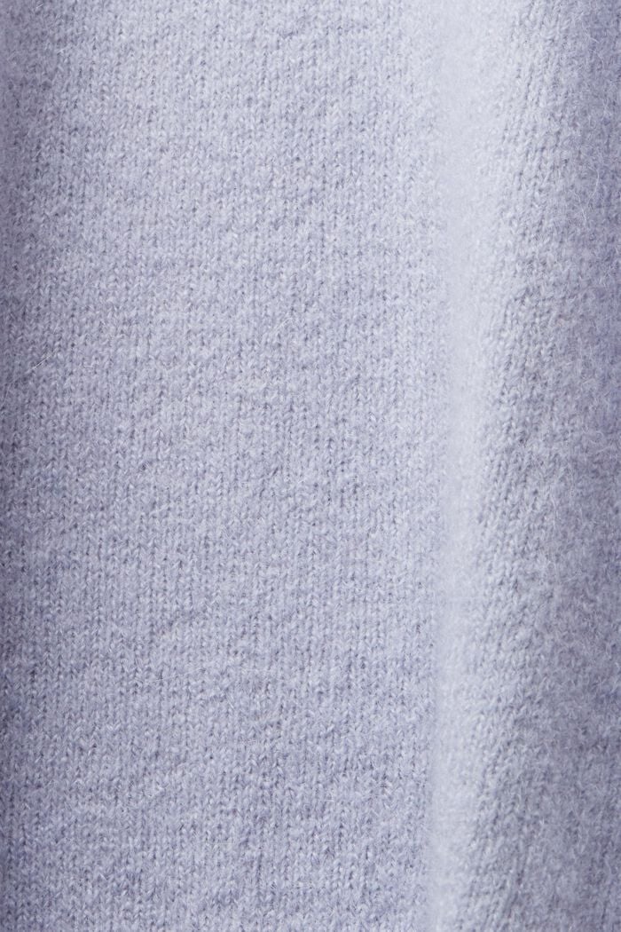 Jersey de cuello redondo en mezcla de lana, LIGHT BLUE LAVENDER, detail image number 5