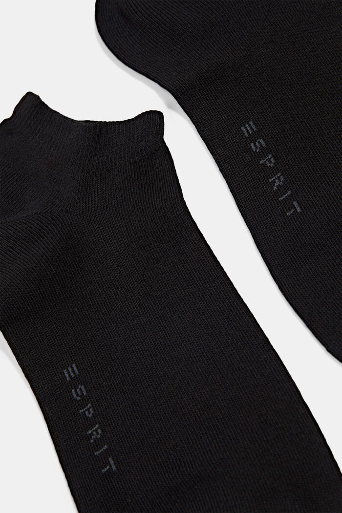 Pack de 2 pares de calcetines deportivos, mezcla de algodón ecológico, BLACK, detail image number 1