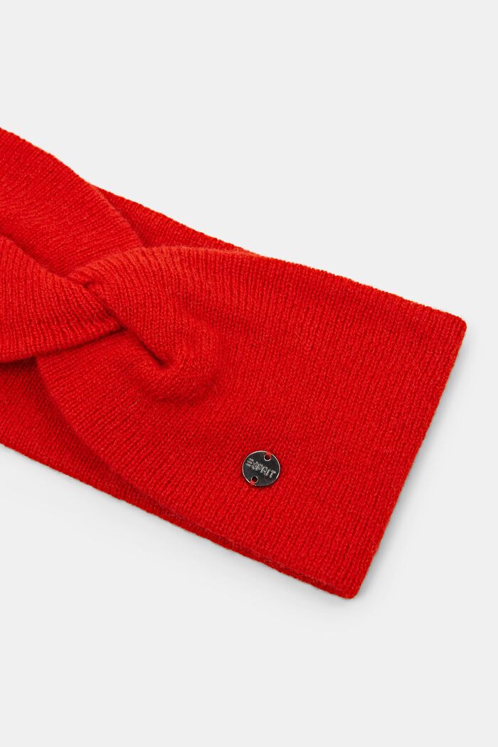 Cinta tipo turbante realizada en mezcla de lana/cachemir, RED, detail image number 1
