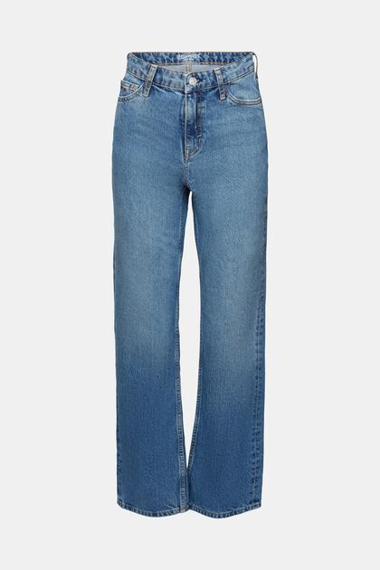 Jeans high-rise straight fit de estilo retro
