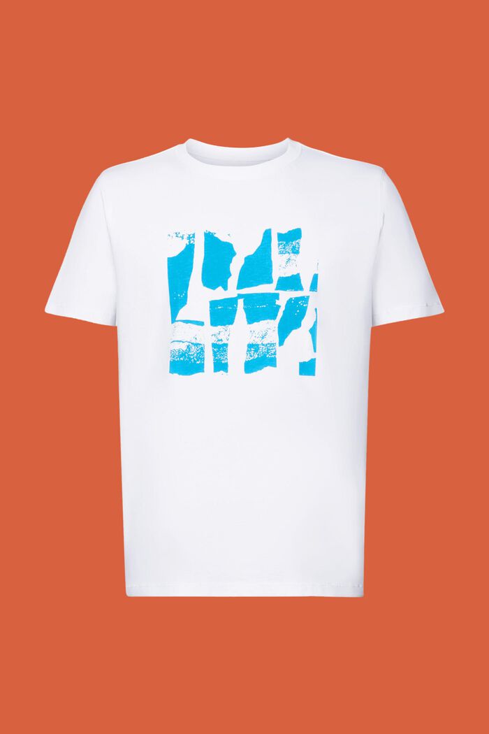 Camiseta con estampado frontal, 100% algodón, WHITE, detail image number 7