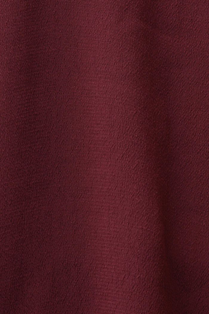 Blusa de gasa con escote en pico, BORDEAUX RED, detail image number 5