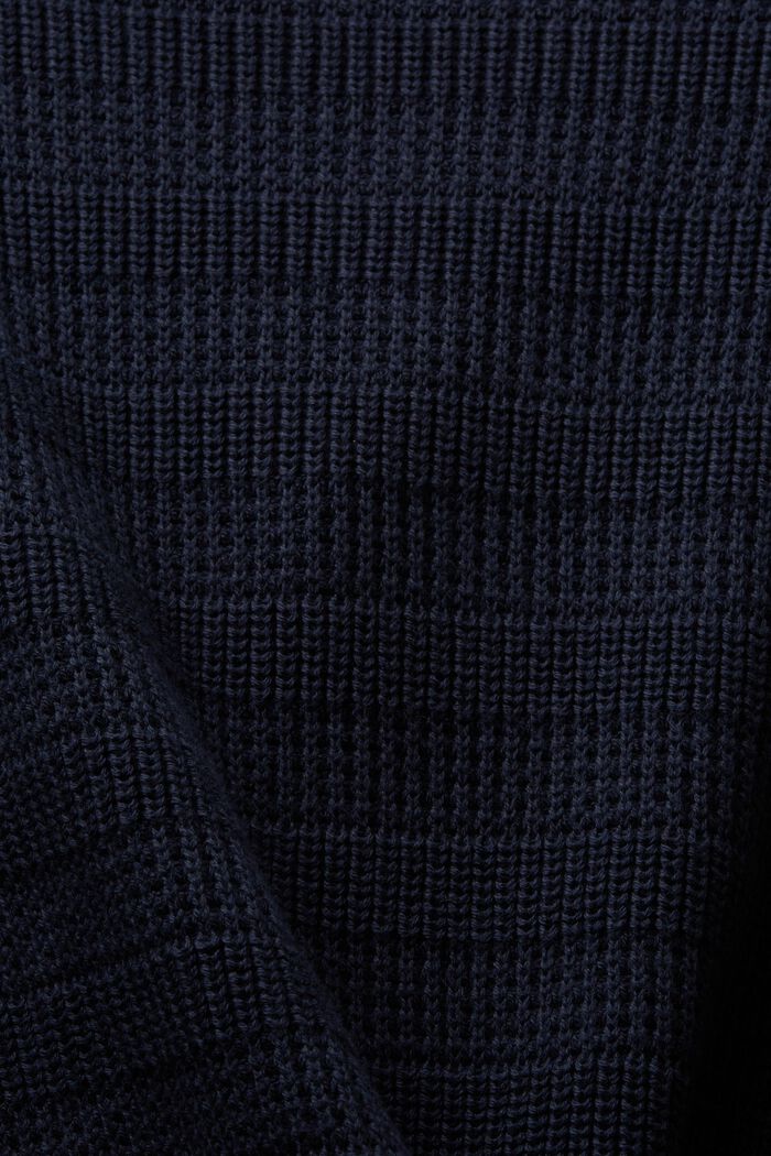 Chaqueta de algodón con escote en pico, NAVY, detail image number 5