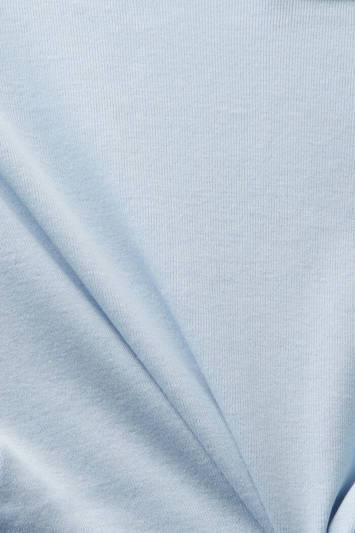 Camiseta de algodón con cuello en pico, LIGHT BLUE, detail image number 4