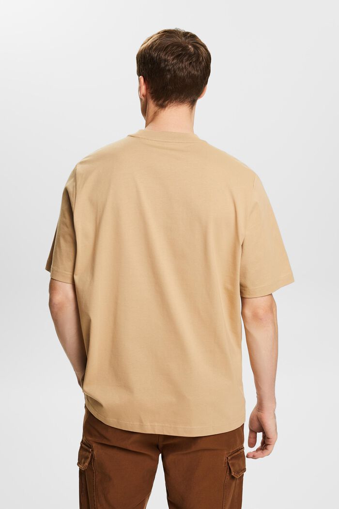 Camiseta unisex estampada de algodón Pima, BEIGE, detail image number 2