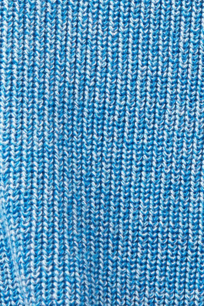 Chaqueta de punto jaspeado con cuello alto, PASTEL BLUE, detail image number 4