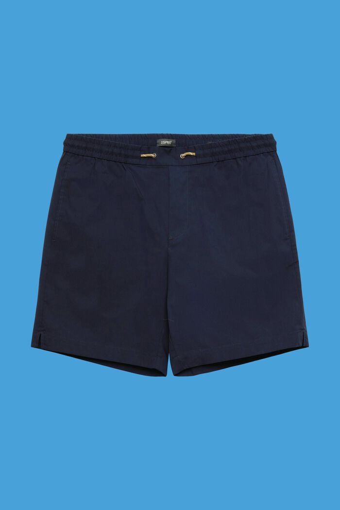 Pantalón corto sin cierre en popelina de algodón, NAVY, detail image number 7