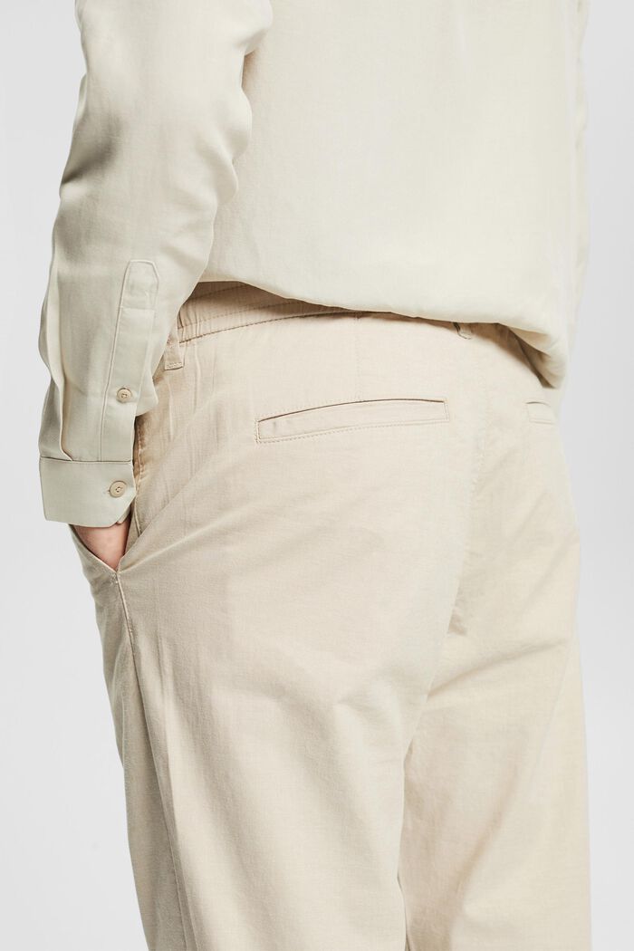 Pantalón con cordón elástico, BEIGE, detail image number 5