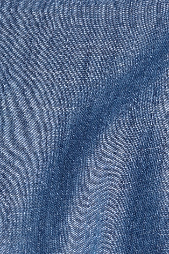 Blusa vaquera en TENCEL™, BLUE DARK WASHED, detail image number 4