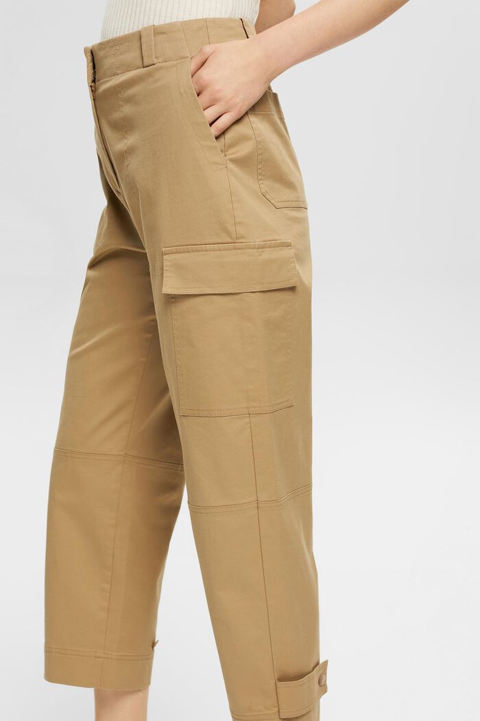 Pantalón tobillero de estilo cargo, KHAKI BEIGE, detail image number 2