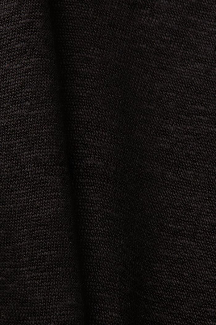 Camiseta de tirantes en lino, BLACK, detail image number 5