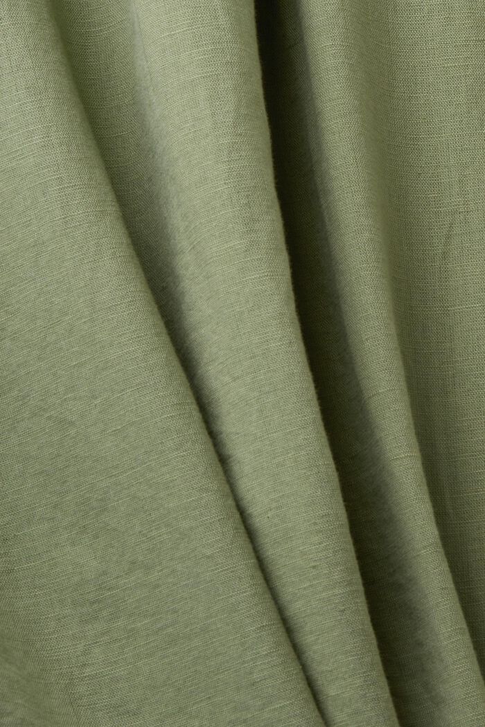 Camisa de lino y algodón, LIGHT KHAKI, detail image number 5