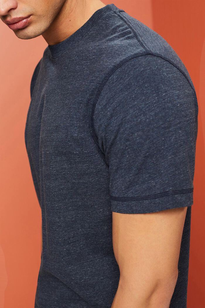Camiseta de punto de algodón, NAVY, detail image number 2