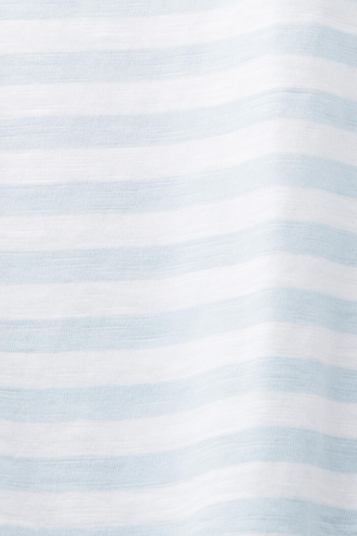 Camiseta de rayas con borde enrollado, NEW PASTEL BLUE, detail image number 6