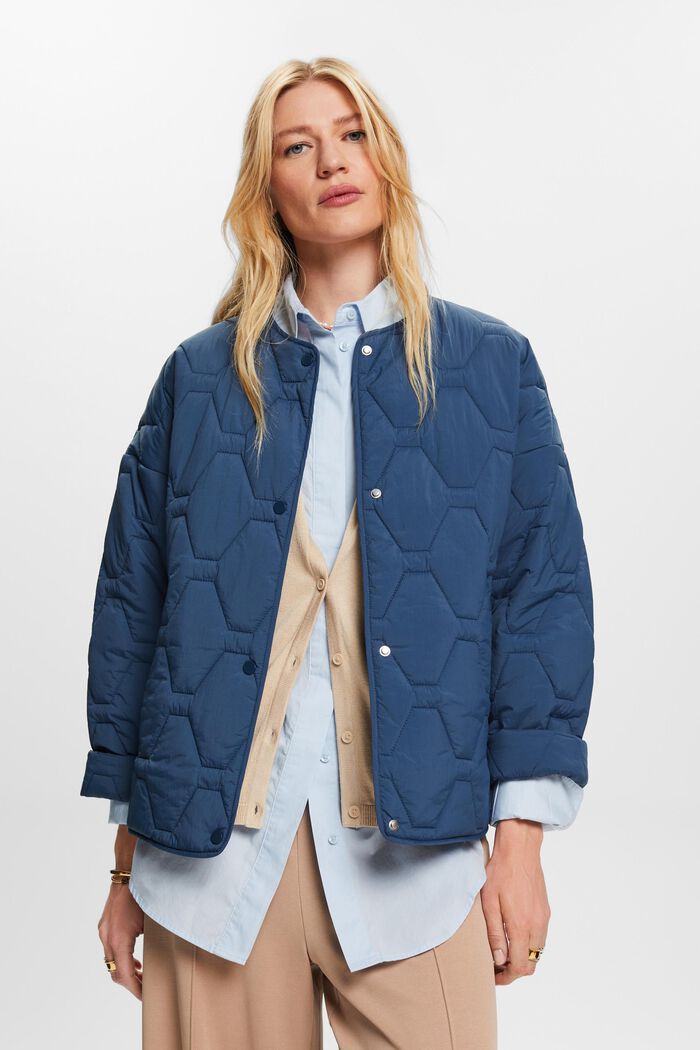 Reciclada: chaqueta acolchada ligera, GREY BLUE, detail image number 0