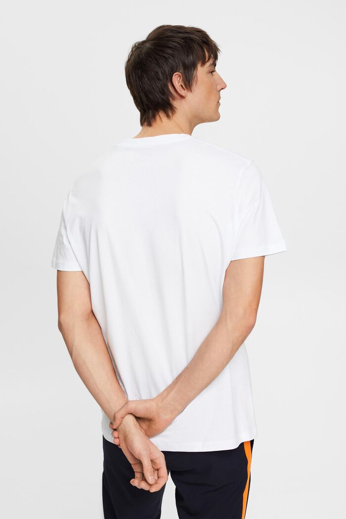 Camiseta con logotipo aplicado, algodón ecológico, WHITE, detail image number 3