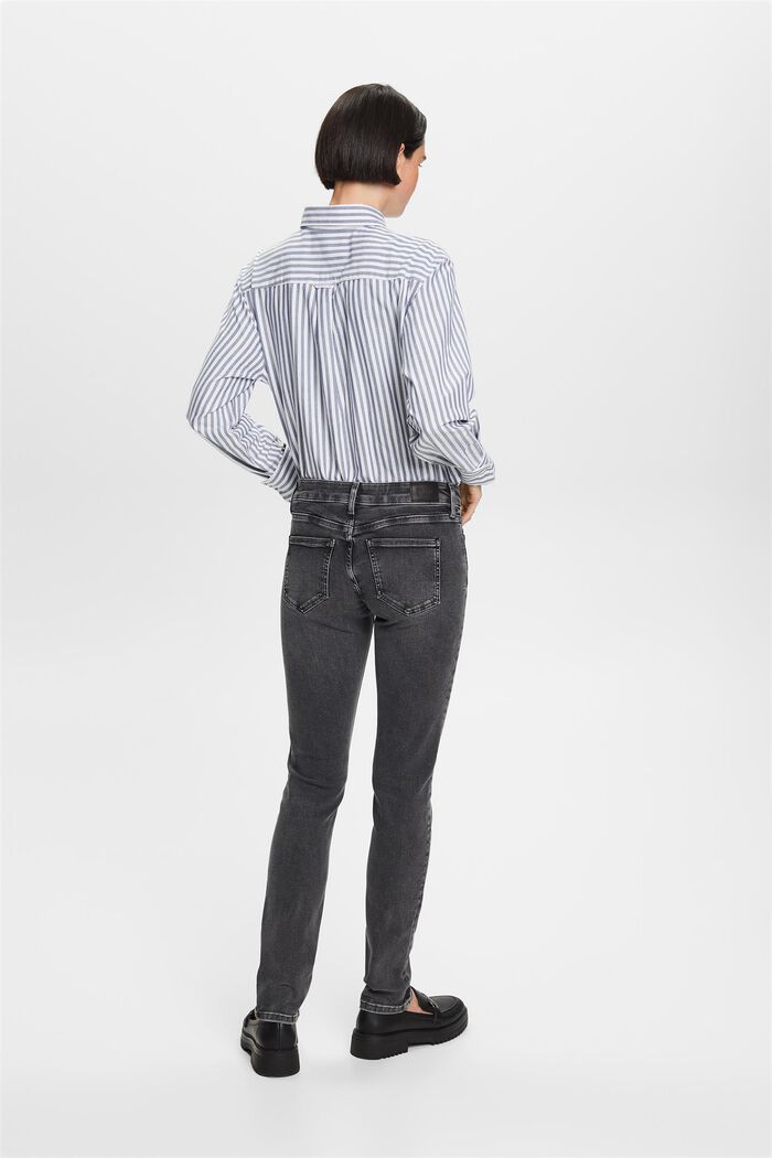 Jeans mid-rise slim fit, BLACK DARK WASHED, detail image number 3