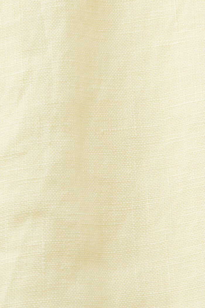 Camisa de lino con manga corta, LIGHT YELLOW, detail image number 5