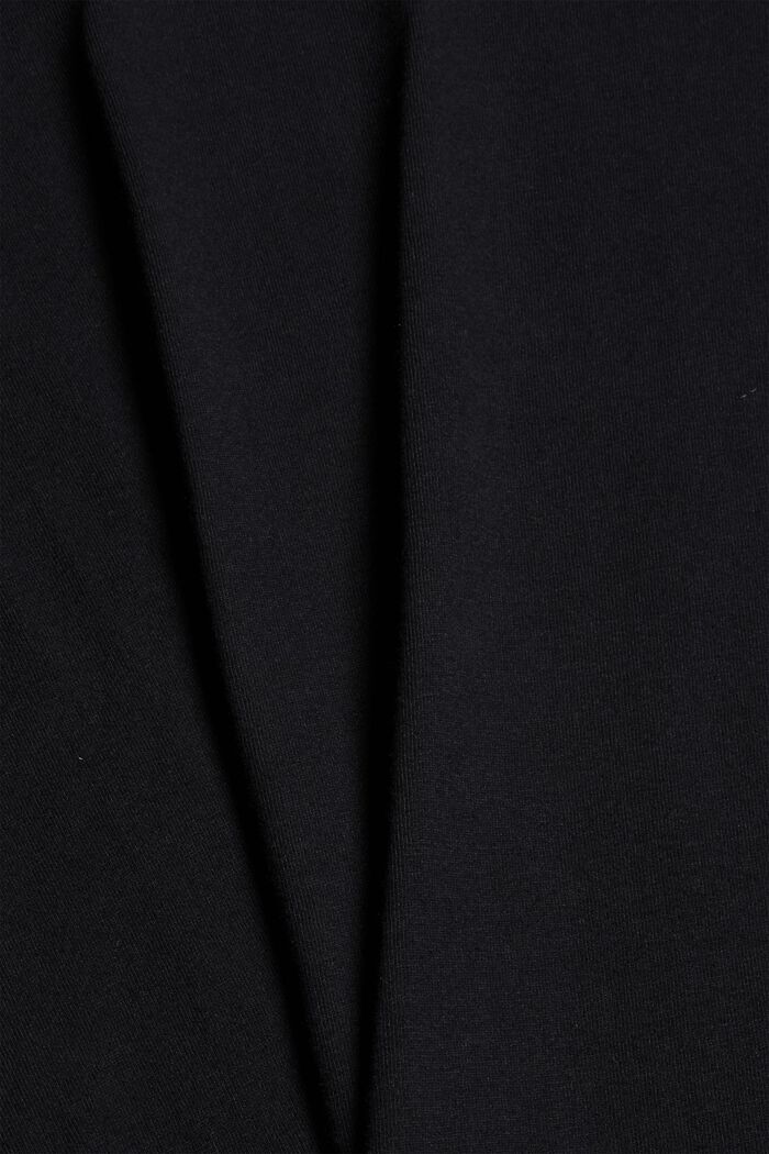 Parte superior del pijama en 100% algodón ecológico, BLACK, detail image number 4