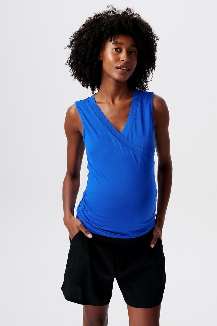 Camiseta MATERNITY con cuello en pico, ELECTRIC BLUE, detail image number 0