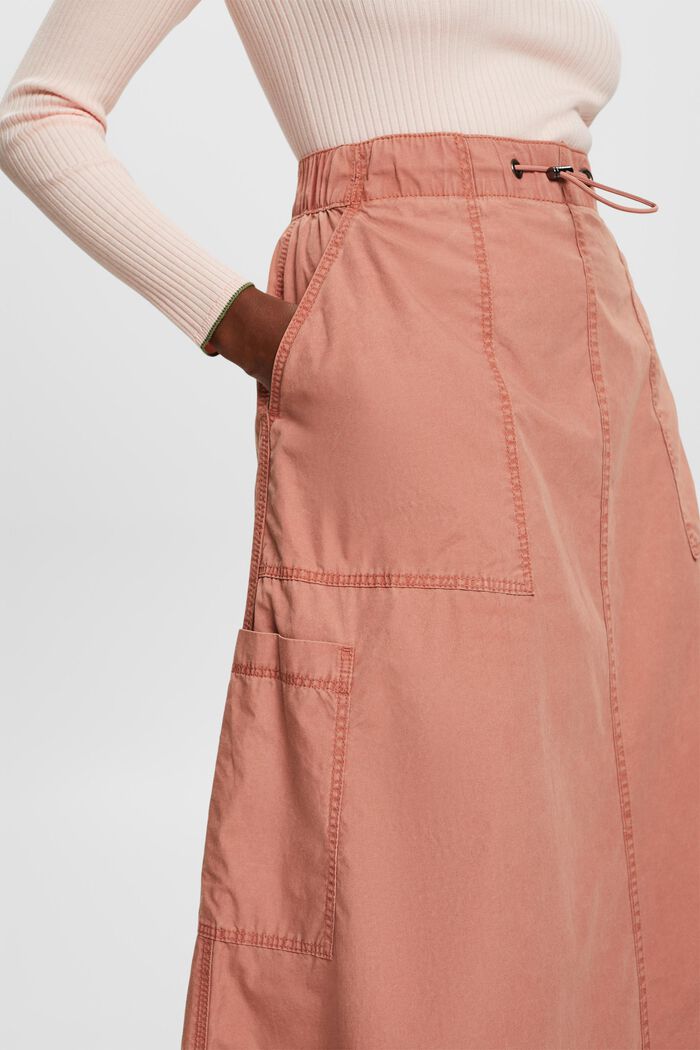 Falda sin cierre estilo cargo, 100 % algodón, TERRACOTTA, detail image number 2